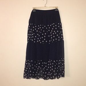 Metro Wear Polka Dot Midi Skirt